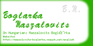 boglarka maszalovits business card